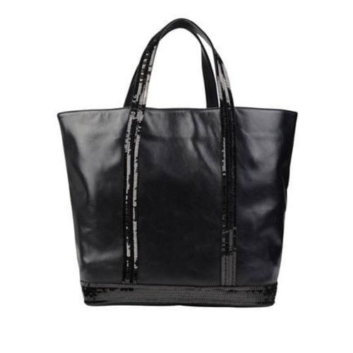 Vanessa Bruno - Sac cabas cuir porté main   - Noir