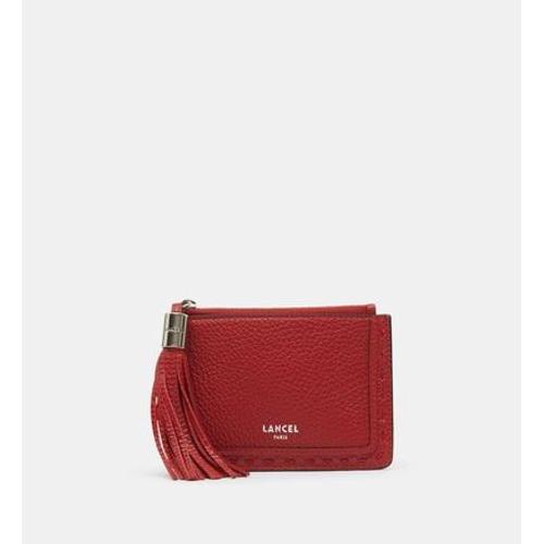 Lancel - Porte-cartes Premier Flirt cuir grainé  - Rouge