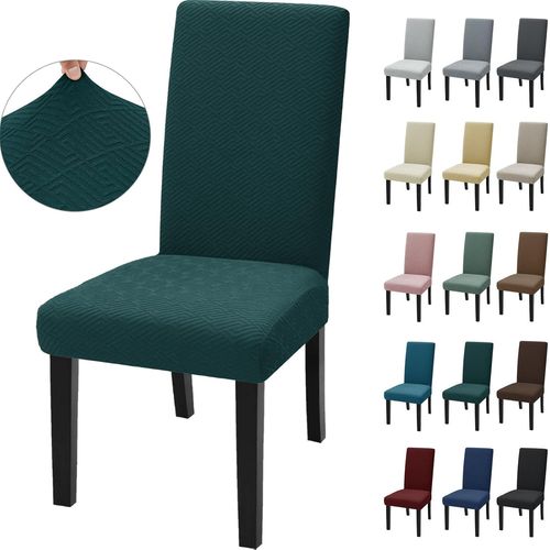 Housse De Chaise 2 Pièces, Housse Chaise Salle À Manger Moderne Élastique, Couvre Chaise Extensible, Pour Les Housse De Chaise De Salle À Manger Décoratives, Hôtel, Vert Foncé