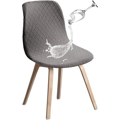 Lot De 2 Housses De Chaise Rétro Extensibles En Élasthanne, Pour Salle À Manger, Cuisine, Fête, Banquet, Club, Décoration D'intérieur (Gris Clair)