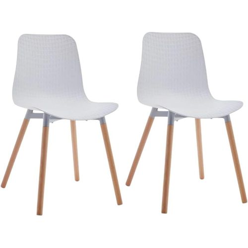 Modèle Ragnar - Lot De 2 Chaises De Salle À Manger De Style Nordique, Différentes Et Élégantes, 47 X 42 X 84 Cm, Couleur Blanche, Avec Pieds En Hêtre.[G295]
