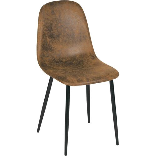 1 Chaise De Salle À Manger En Suédine Scandinave Vintage Chaises De Cuisine Pour Salle À Manger, Cuisine, Salon, Pieds Noirs, Marron.[G50]