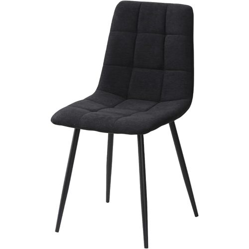 Modelo Flora Chaise Moderne Pour Salon, Salle À Manger Ou Chambre, Bois D'ingénierie Polyester Acier, Gris Foncé, 1 Unidad.[G562]