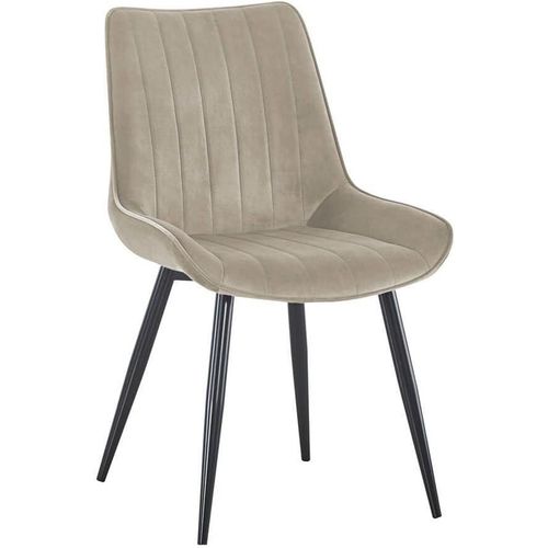 Lot De 2 Chaises De Salle À Manger Vega | Confort Et Design Pour Votre Maison | Qualité Et Ergonomie | Tapissé En Couleur Vison.[G305]