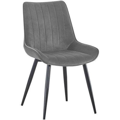 | Lot De 2 Chaises De Salle À Manger Vega | Confort Et Design Pour Votre Maison | Qualité Et Ergonomie | Tapissé De Couleur Grise.[G307]