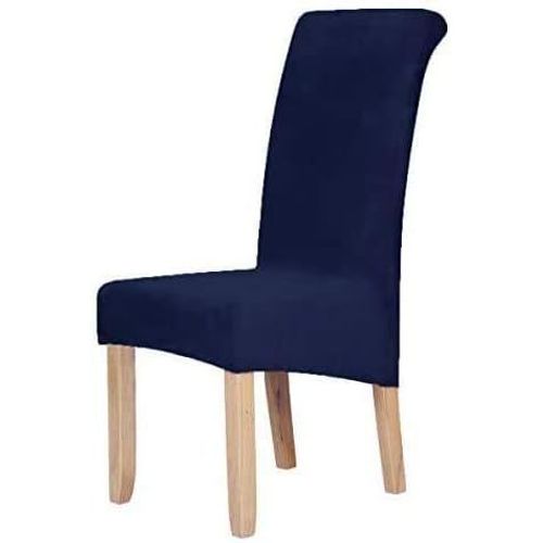 Housse De Chaise, Housse De Chaise Universelle Lavables, Housse De Salle À Manger Universel, Très Facile À Nettoyer Et Durable, Facile À Installer (Bleu Marine, 6 Pièces).[G258]
