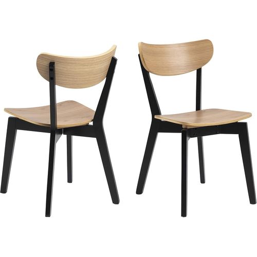 Roxanne Chaises De Salle À Manger 2 Pièces, Lot De 2 Chaises De Cuisine En Bois, Meubles De Salle À Manger, Style Scandinave Rétro, H: 79,5 X L: 45 X P: 55 Cm.[G200]