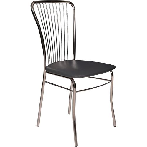 Chaise Moderne En Éco-Cuir, Pour Salle À Manger, Cuisine Ou Salon, Cm 45x45h93, Couleur Gris.[G679]