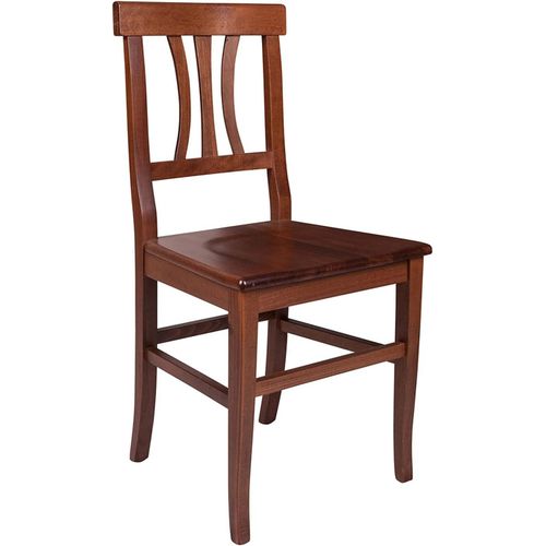 Lot De 2 Chaises De Salon Ou De Cuisine Style Country Bois De Hêtre Massif Cm 44x44.5h89 Couleur Noyer.[G484]