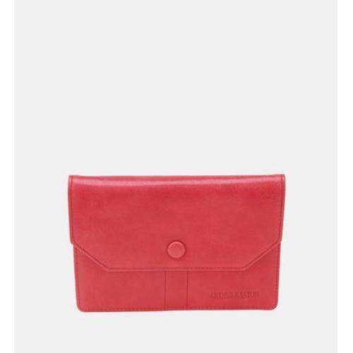 Arthur & Aston - Pochette enveloppe en cuir - Rouge