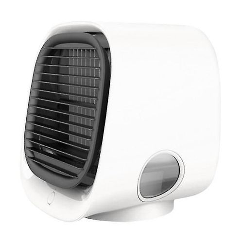 Mini Ventilateur De Refroidissement D'air, Climatiseur De Bureau Avec Veilleuse, Mini Ventilateur De Refroidissement À Eau Usb (Blanc)