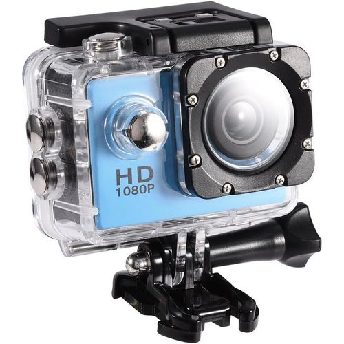 Action Camera 4K WiFi Etanche 30m Sports de Plein air Vidéo DV Camera 1080p Full HD LCD Mini caméscope avec Piles Rechargeables 900 mAh et Kits de Montage(Bleu).[G368]