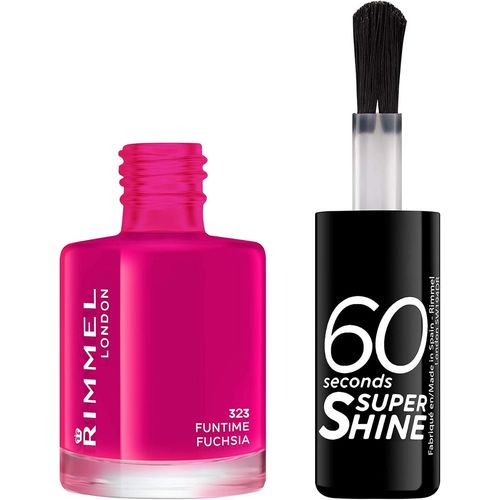 Vernis À Ongles 60 Seconds Super Shine - Ultra Brillance Et Longue Tenue - Séchage Rapide - 323 Funtime Fushia - 8ml.[G4] 