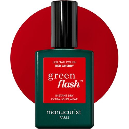 Vernis Semi Permanent Green Flash¿ Rouge Red Cherry - Gel Ongle Naturel Vernis Gel Uv Semi Permanent - Gel Polish Ingrédients Bio - Gel Polish Vernis - Manucure Professionnelle Femme.[G529] 