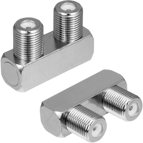 U Shape Dual F Socket Satellite Connector for 4K TV Antenna