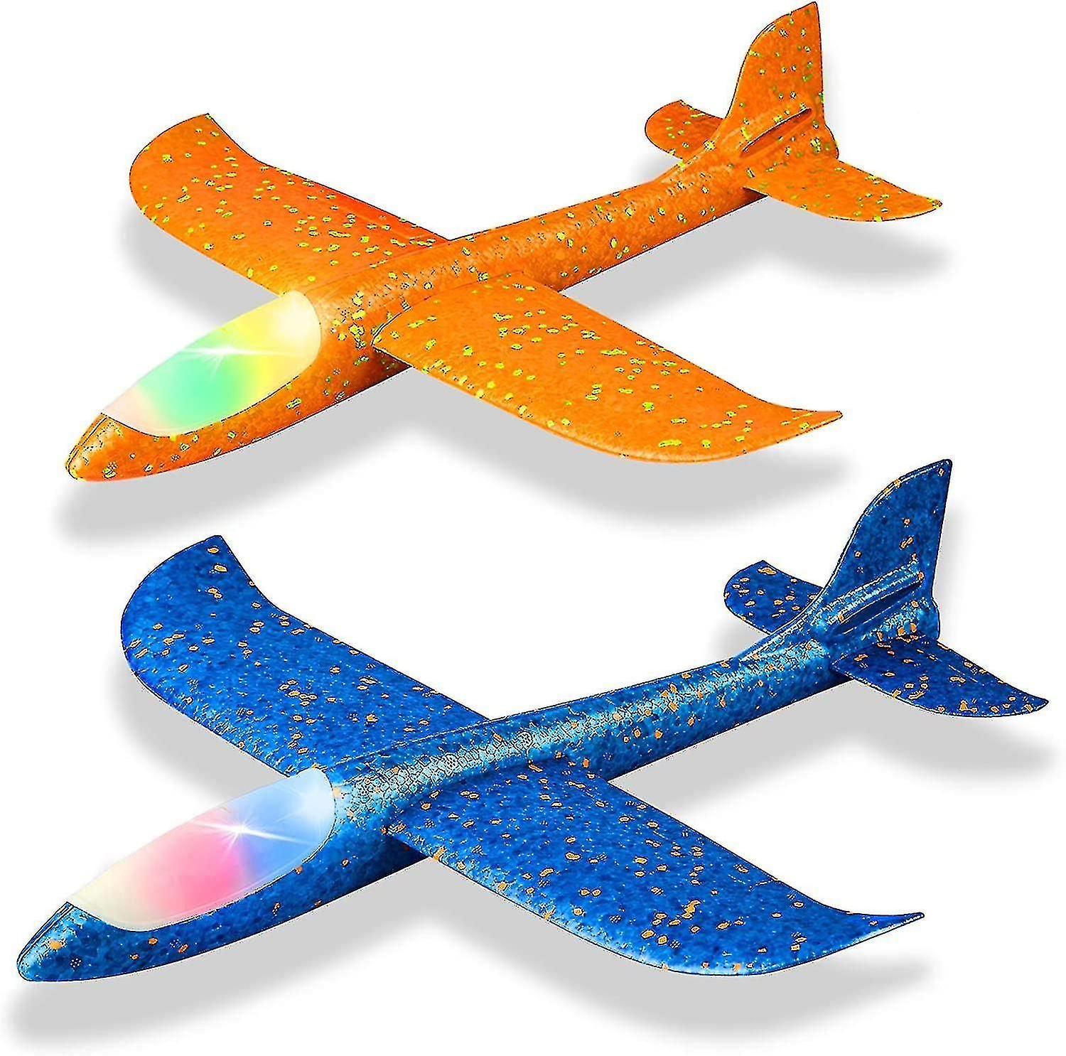 Paquet De 2 Avions Lgers  Led, 17,5'' Grand Avion En Mouss...