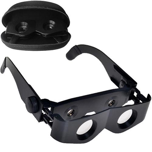 Jumelles de pêche Lunettes Loupe Télescope pour l'observation des oiseaux Concerts sportifs Télévision Adultes Enfants Lunettes mains libres en plein air avec étui à lunettes