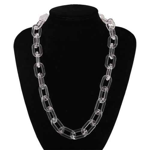 Collier Acrylique Pendentifs Géométrie Exagérée Ras Du Cou Pour Femme 24 En Transparent
