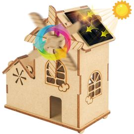 Puzzles 3D en Bois Solaires pour Enfants,Jouet de Construction Assemblés,DIY Casse Tete Bois,Scientifique Et éducatif STEM,Jouets épissés,Maison en Bois Faite à la Main pour Garçons et Filles 8-14
