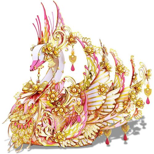 Puzzle 3d Metal Cygne Blanc, Maquette Animaux Objets De Collection Acier Inoxydable 430, Restauration 100%, Maquette Metal, Cadeau D'anniversaire Pour 3d Puzzle Adulte, 197 Pièces
