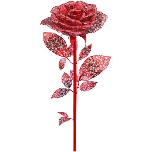 Puzzle 3d Metal Roses Parfumées, Puzzle 3d Maquette Objets De Collection Acier Inoxydable, Restauration 100%, Maquette Metal, Cadeau D'anniversaire Pour 3d Puzzle Adulte, 15 Pièces (Rouge)