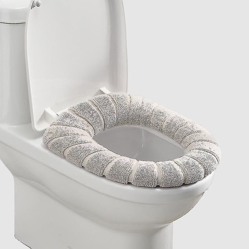 Coussin de toilette de salle de bains, siège de toilette épais et chaud en Polyester, Type citrouille kaki