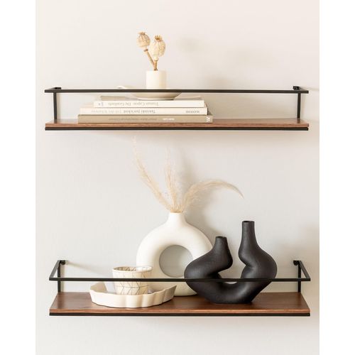 Lot De 2 étagères Murales En Bois Arc-en- Pour Décoration Murale