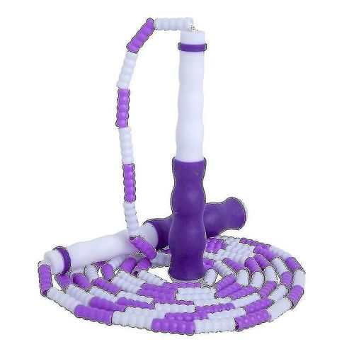 Corde À Sauter À Perles Souples, Avec Section Réglable, Sans Emmêlement, Équipement De Sport De Fitness, Violet