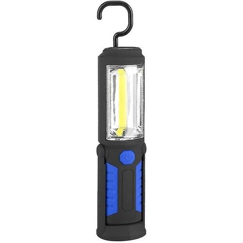 Lampe De Travail Led Rechargeable Avec Lampe Torche Led Magnétique 2200 Mah Cob Led 650 Lm 3 W (Bleu)