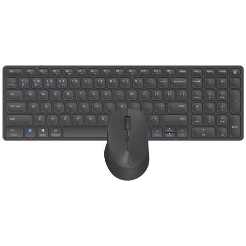 Rapoo 9700M - Ensemble clavier et souris - sans fil - 2.4 GHz, Bluetooth 4.0, Bluetooth 3.0, Bluetooth 5.0 - QWERTY - noir