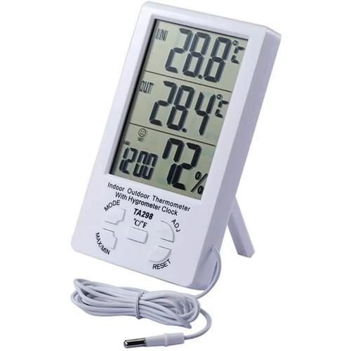 THERMOMETRE - HYDROMETRE  TA298 Numerique LCD interieure et exterieure temperature temperature et humiditeacute