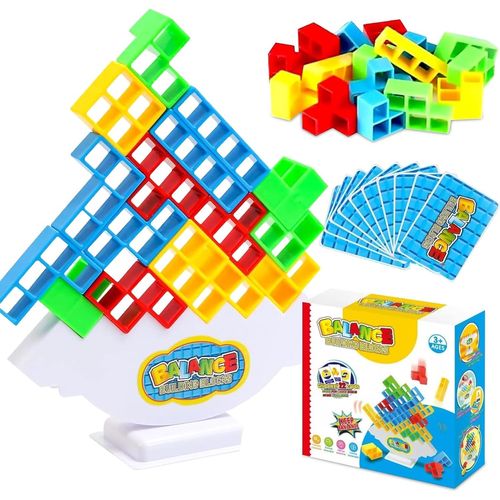 48 pièces Tetra Tower Balance Game,Blocs de Construction Tetris,Tetris Tower Jouet d'équilibre,Équilibrant Les Jouets dempilage,Approprié comme Cadeau Enfant Ou Alors Jouet Enfant 3 Ans+.[G743]