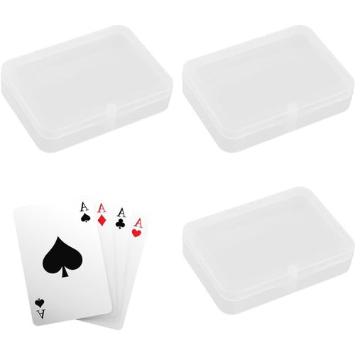 Boîte À Cartes À Jouer - 3pcs Boîte À Cartes Vide,Polyvalent Étui À Cartes À Jouer Plastique Transparent, Boîte Rangement Cartes Transparentes Pour Cartes Bancaires De Visite Cartes À Jouer.[G418]