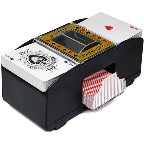 Mélangeur De Cartes Automatique1-2 Ponts,Électrique Melangeur De Carte, Automatique Pour Uno, Texas Hold'em, Home Card Games, Blackjack, Electric Casino Poker.[G655]