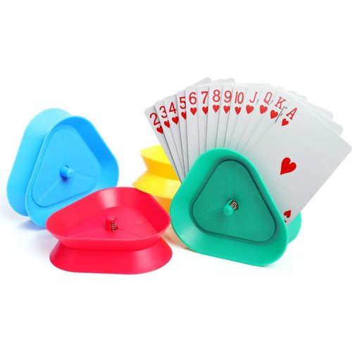 Porte-Cartes De Jeu 4 Pièces, Support De Carte De Jeu Pour Enfants, Support De Jeux De Cartes Debout En Forme De Triangle, Prend En Charge Différentes Tailles De Cartes, Adapté Pour Jouer Aux.[G32]
