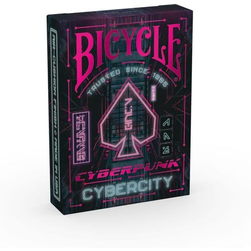 Jeu De 54 Cartes À Jouer - Collection Creatives - Cyberpunk Cyber City - Magie/Carte Magie, Noir, Fluo, Sombre.[G30]