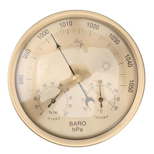 Baromètre 3 en 1 Thermomètre Hygromètre Cadran Type Station Météo Pression Air Température Humidité Mètre Décoration