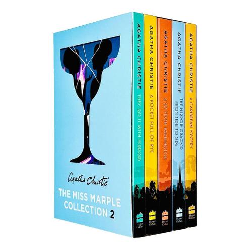 Miss Marple Mysteries Series Books 6 - 10 Collection Set By Agatha Christie (A Caribbean Mystery,Mirror Crackd From Side To Side,4.50 From Paddington,A Pocket Full Of Rye & They Do It With Mirrors)