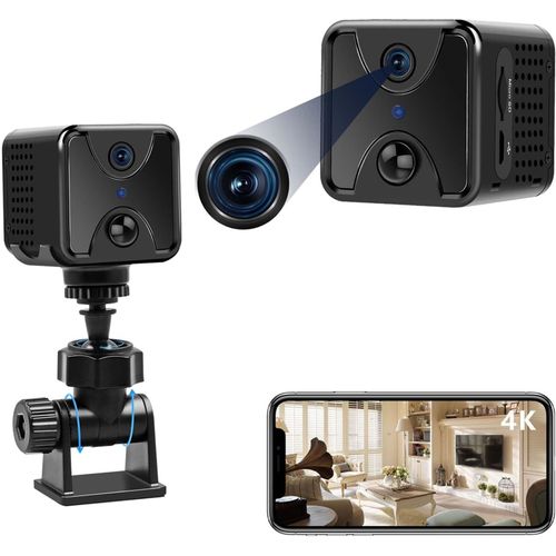Camera Espion WiFi, Mini Camera Espion sans Fil Invisible 4K,Camera Surveillance Interieur Discrete avec Detecteur de Mouvement Vision Nocturne pour la Maison, Le Bureau et d'autres lieux.[G984]