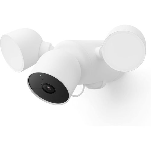 Nest Cam Avec Projecteur (Extérieur - Filaire) ¿ Caméra De Sécurité Connectée - Caméra De Sécurité Avec Projecteur 1080p, Snow.[G1329]