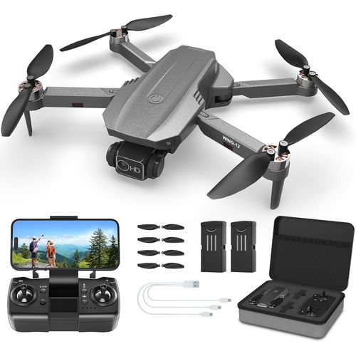 Drone Avec Camera 4k - B12 Gps Drone Adulte, Moins De 250g, Moteur Sans Balais, Retour À La Maison Intelligent, Suivez-Moi, 50 Minutes De Vol, Drone Léger Et Pliable Pour Les Débutants.[G450]