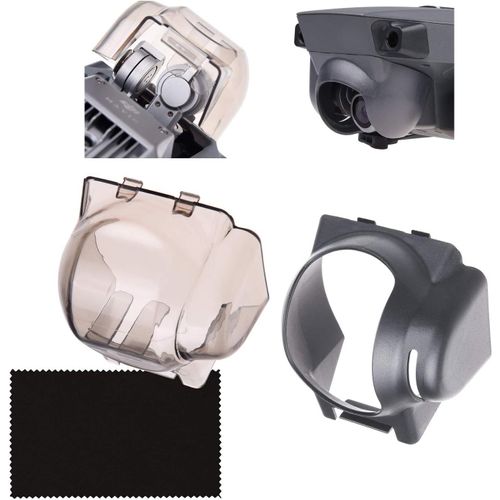 Camkix Pare-Soleil (Gris) + 2 En 1 Verrou De Cardan Et Étui De Caméra (Gris Transparent) Compatible Avec Dji Mavic Pro/Platinum - Fixe La Position Du Cardan - Protège La Caméra Contre Les Chocs.[G3245]-Générique