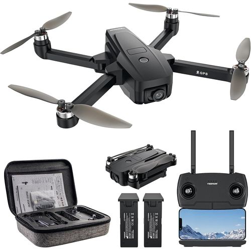 T18s Gps Drone Avec Caméra 4k Uhd Pour Adultes,Moteur Sans Balais,Rc Quadricoptère Pliable 5g Wifi Fpv,Flux Optique,Retour Automatique, Follow Me,Vol Circulaire,Points De Repère,Noir.[G357]-Marque Générale