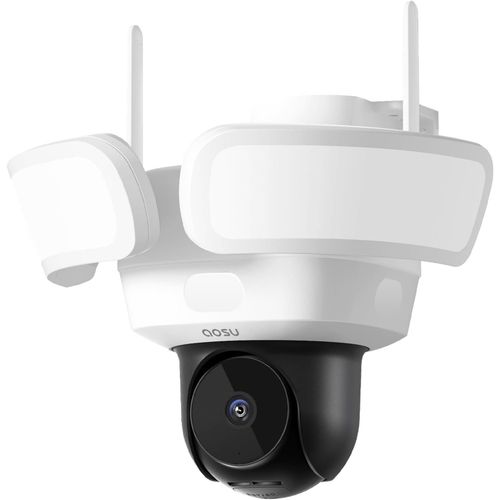 Camera Surveillance Exterieur Filaire - 3K 5MP Caméra WiFi Extérieur avec 2600 lumens Projecteur - 3 PIR Couverture 360 Degrés Détection AI Humaine Eclairage Intelligente.[G376]