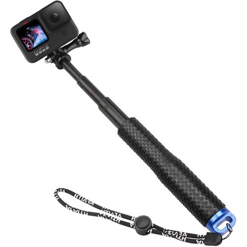 Perche à Selfie pour caméra GoPro, 19 Rallonge réglable Monopode pôles pour GoPro Hero 12/Hero 11 /Hero 10/Hero 9/Hero 8/Hero 7 6 5 Black SJCAM Xiaomi Yi DJI OSMO Action Cam Insta360 One R 4K.[G1647]