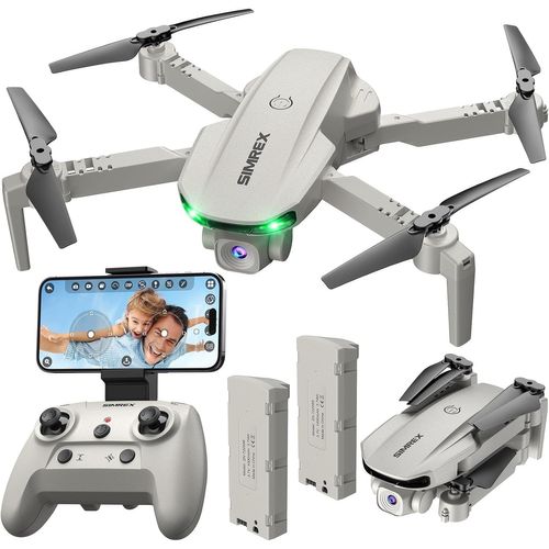 X800 Mini Drone Avec Caméra 1080p Hd Fpv, Quadcopter Rc Pliable, Maintien D'altitude, Flip 3d, Mode Sans Tête, Cadeaux Pour Enfants, Adultes, Débutant, Gris.[G3104]