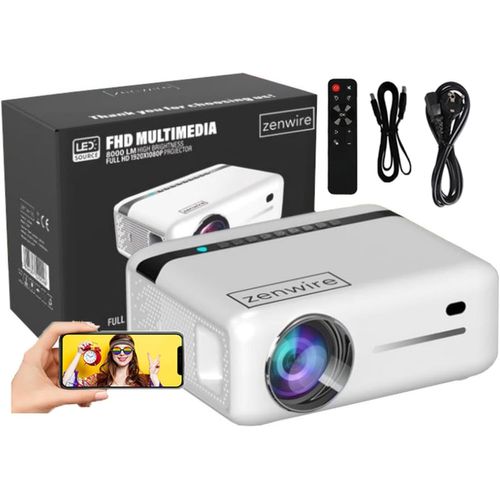 Vidéoprojecteur 4K e520h Portable avec WiFi, Bluetooth, Android 9.0 - Projecteur Full HD, pour cinéma Maison, 9000lm, 300 ANSI, 20000:1, Compatible avec Netflix, Youtube, HDMI