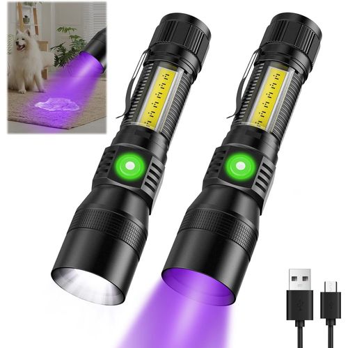 Lampe de poche UV zoomable,395 nm,Lumière noire,Lampe de poche LED extrêmement lumineuse,Rechargeable,IPX5,Mini lampe de poche,Batterie 18650 avec 7 modes,Pour enfant,Camping et randonnée.[G771]
