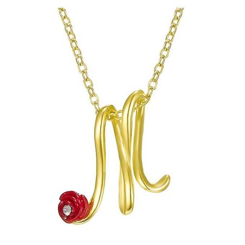 Collier Avec Lettres Rose Et Strass, 26 Pendentifs Rétro Avec Lettres Anglaises