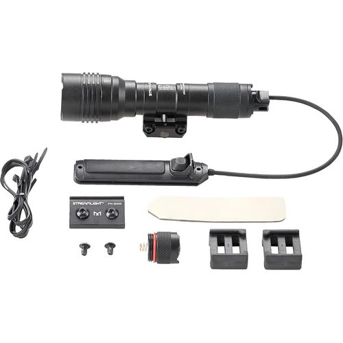 ProTac 88066 HL-X Lampe d'arme multi-combustibles 1000 lumens avec télécommande, interrupteur arrière, clips et piles CR123A, boîte, noir.[G424]